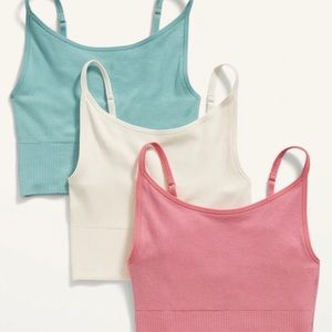 NEW Seamless Rib-knit Bralette 3-Pack